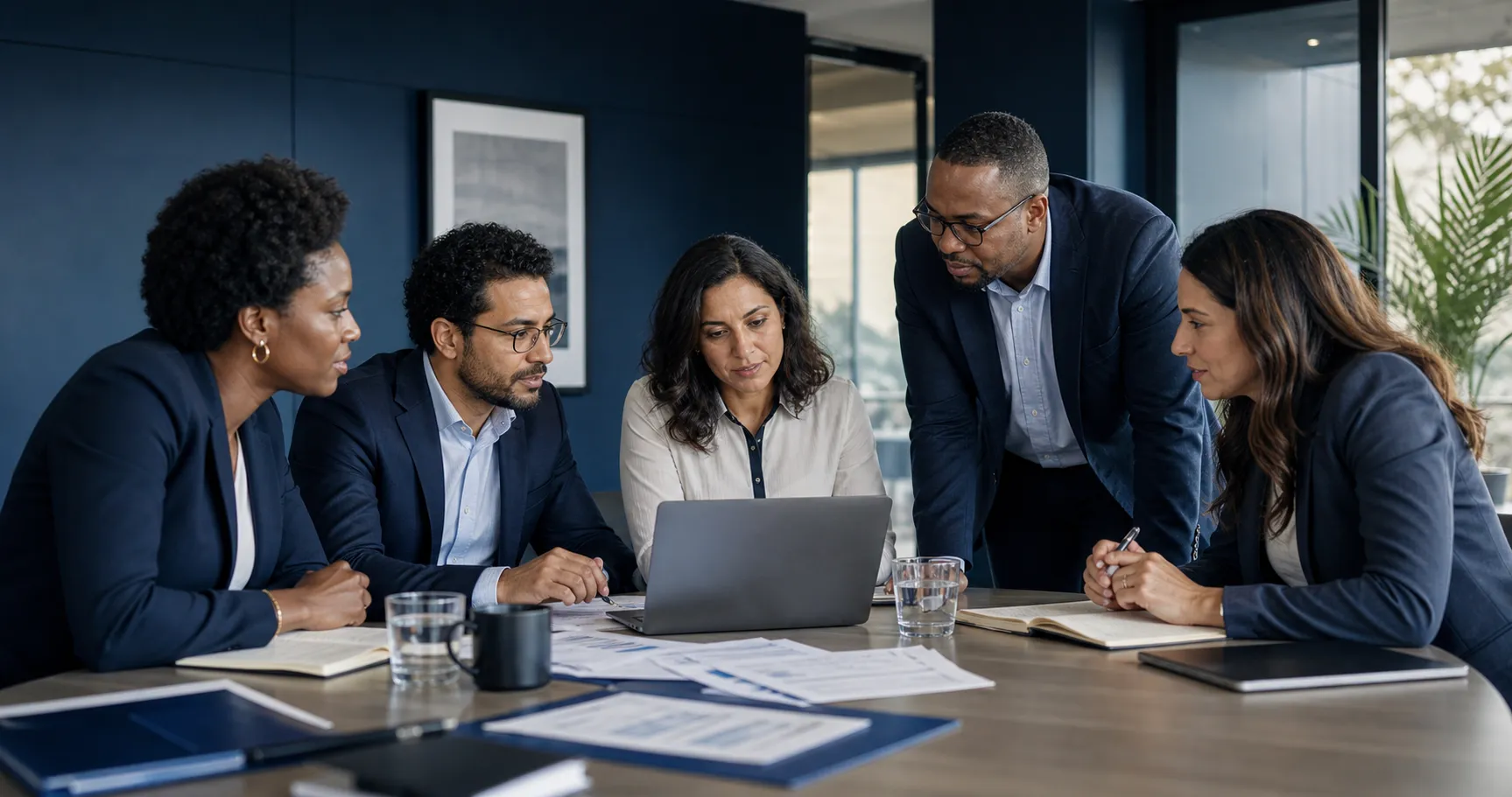 A multidisciplinary team works together around strategic documents